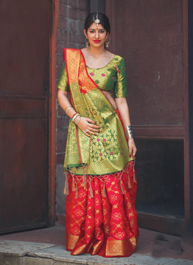 Gujarati Style Draping