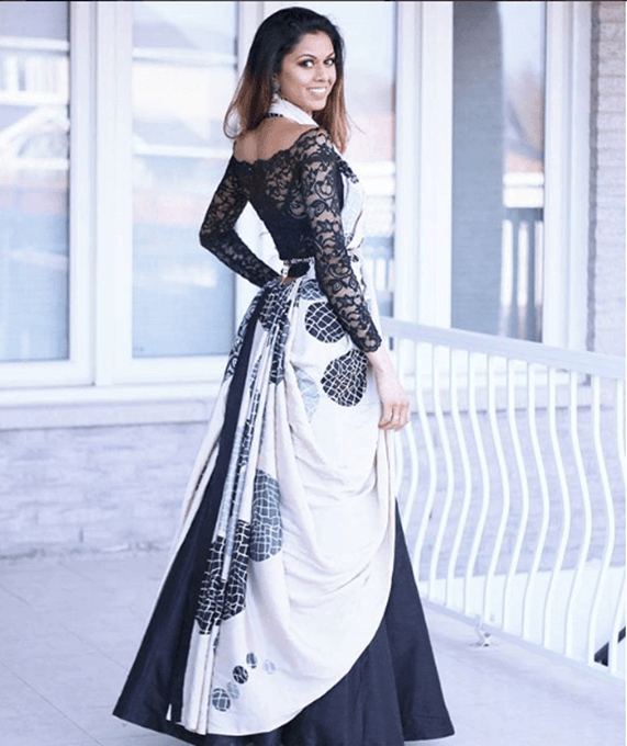 Lehnga Style Draping